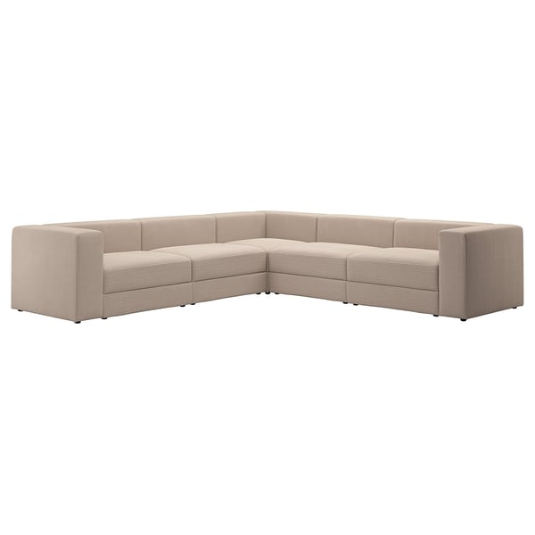 JÄTTEBO modular corner sofa, 6 seat, Samsala grey-beige, 25x71x95 cm