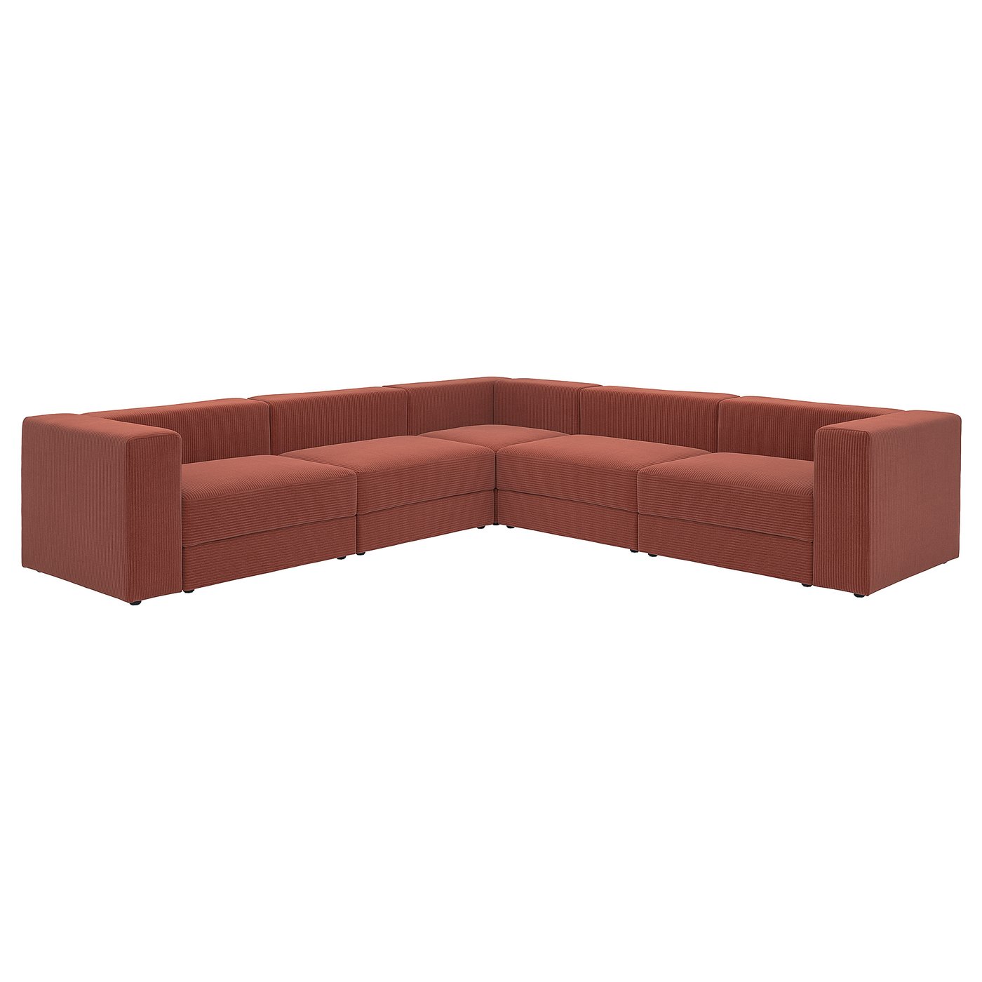 JÄTTEBO modular corner sofa, 6 seat, Samsala brown-red, 25x71x95 cm