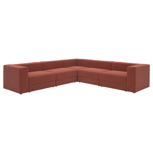 JÄTTEBO modular corner sofa, 6 seat, Samsala brown-red, 25x71x95 cm