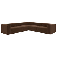 JÄTTEBO modular corner sofa, 6 seat, Samsala dark brown, 25x71x95 cm