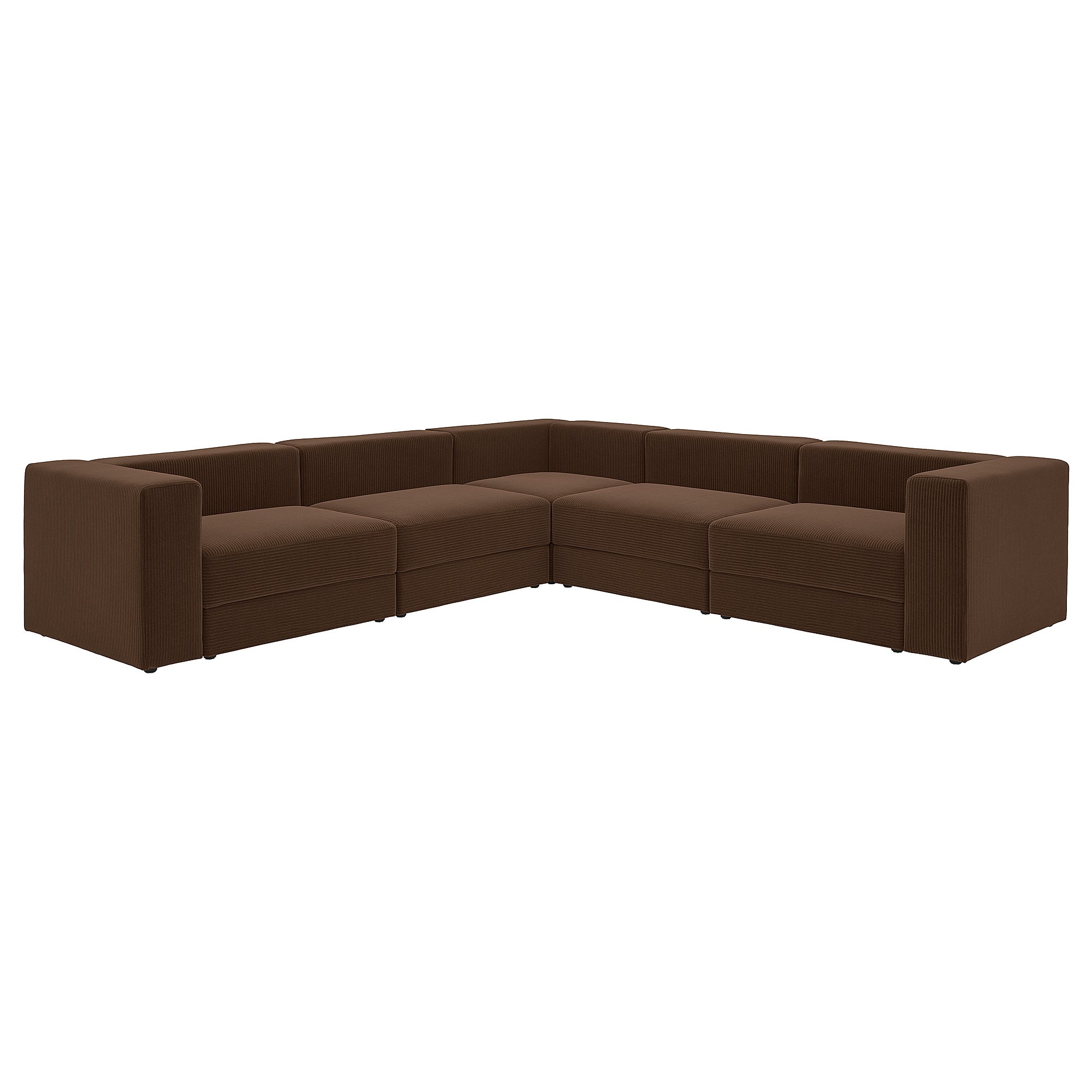 JÄTTEBO modular corner sofa, 6 seat, Samsala dark brown, 25x71x95 cm