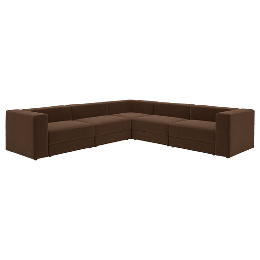 JÄTTEBO modular corner sofa, 6 seat, Samsala dark brown, 25x71x95 cm