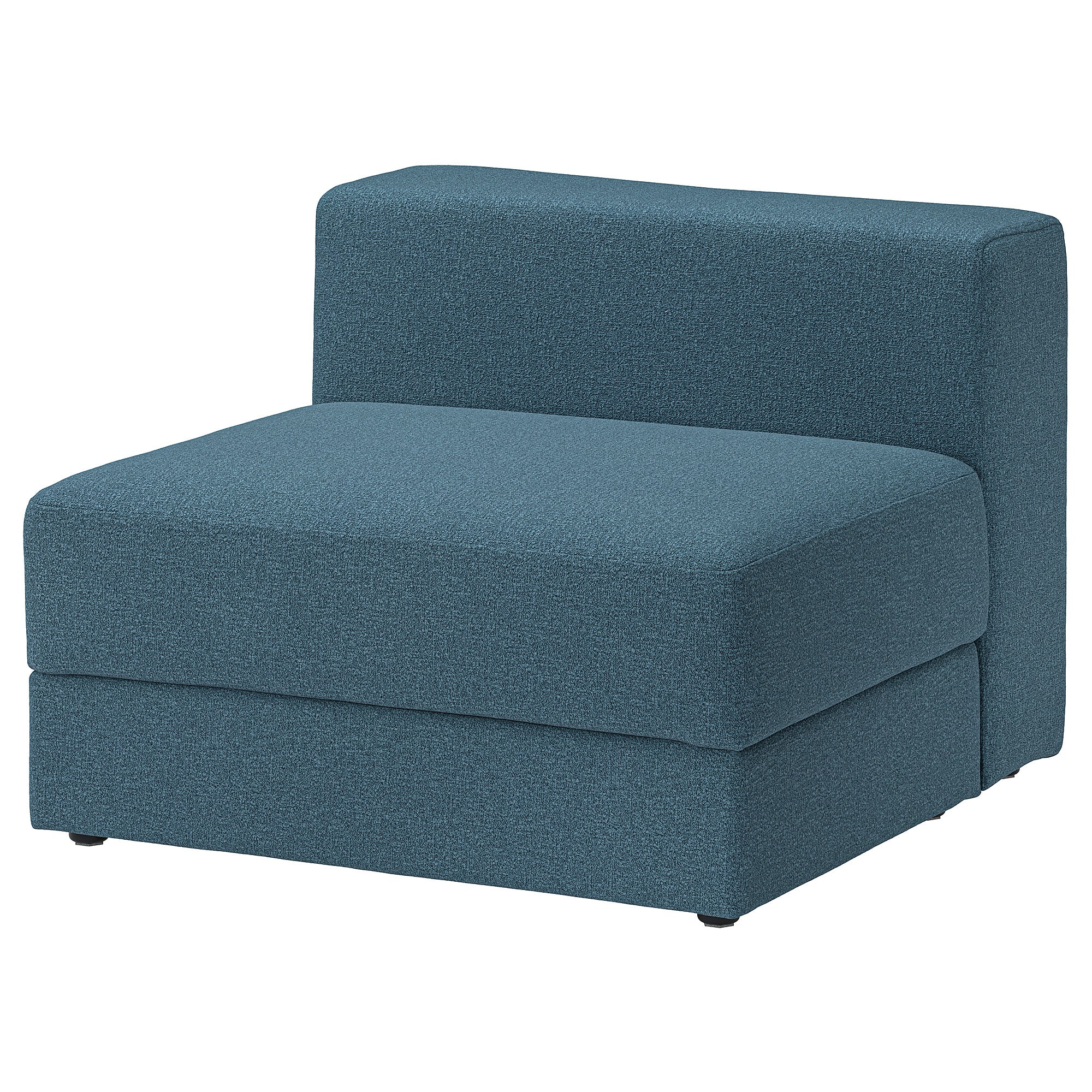 JÄTTEBO 1,5-seat module with storage, Axvall dark grey-blue, 95x71x95 cm