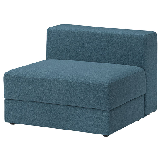 JÄTTEBO 1,5-seat module with storage, Axvall dark grey-blue, 95x71x95 cm