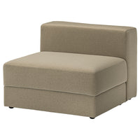 JÄTTEBO 1,5-seat module with storage, Johanneshov brown-beige, 95x71x95 cm