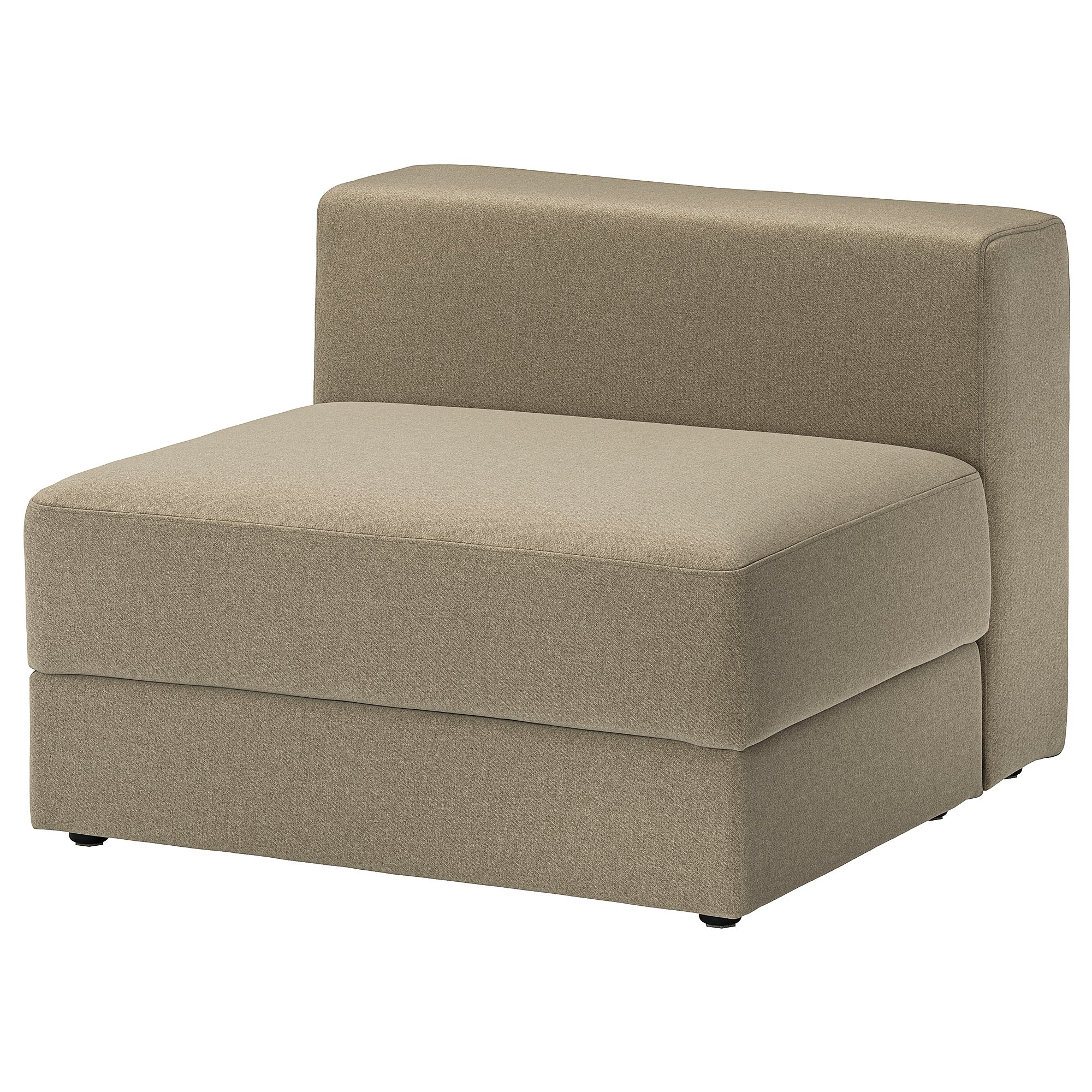 JÄTTEBO 1,5-seat module with storage, Johanneshov brown-beige, 95x71x95 cm