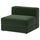 JÄTTEBO 1,5-seat module with storage, Johanneshov dark green, 95x71x95 cm