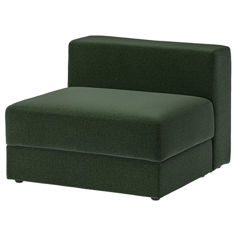 JÄTTEBO 1,5-seat module with storage, Johanneshov dark green, 95x71x95 cm