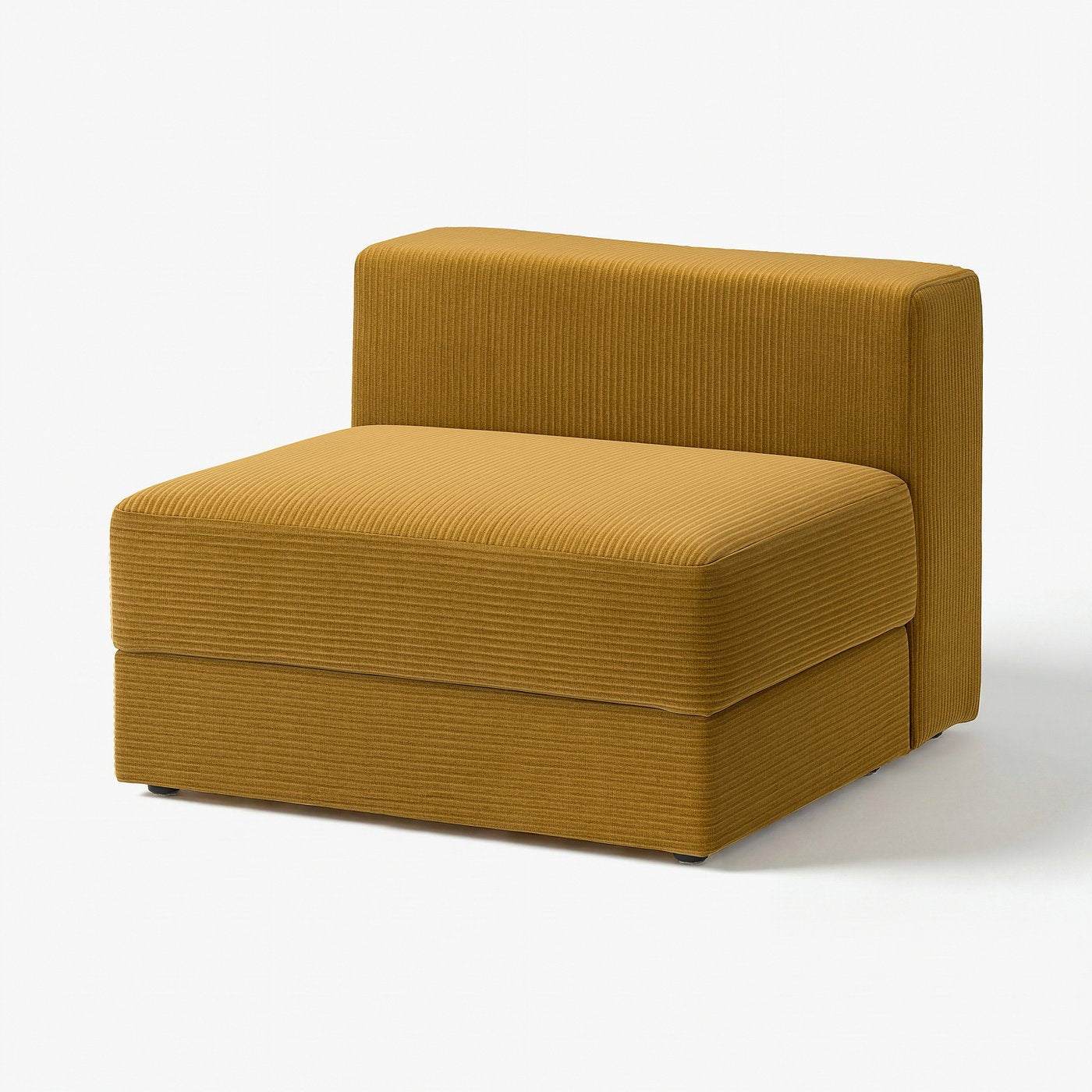 JÄTTEBO 1,5-seat module with storage, Samsala yellow-brown, 95x71x95 cm
