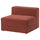 JÄTTEBO 1,5-seat module with storage, Samsala brown-red, 95x71x95 cm