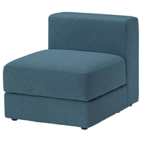 JÄTTEBO 1-seat module with storage, Axvall dark grey-blue, 70x71x95 cm