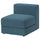 JÄTTEBO 1-seat module with storage, Axvall dark grey-blue, 70x71x95 cm
