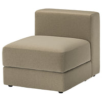 JÄTTEBO 1-seat module with storage, Johanneshov brown-beige, 70x71x95 cm