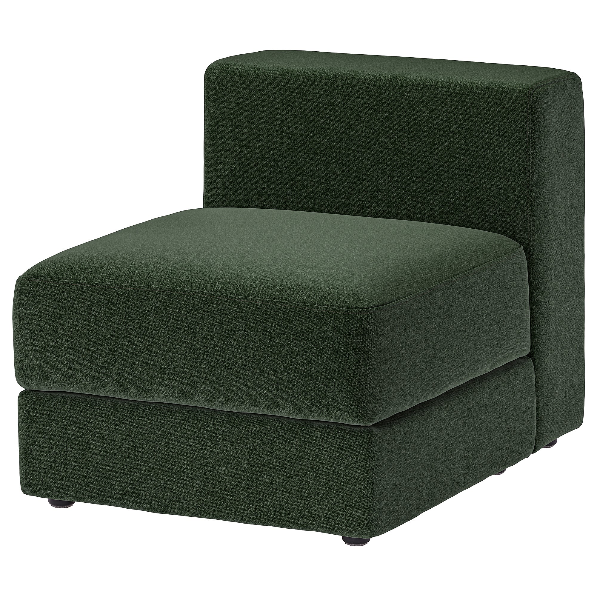 JÄTTEBO 1-seat module with storage, Johanneshov dark green, 70x71x95 cm