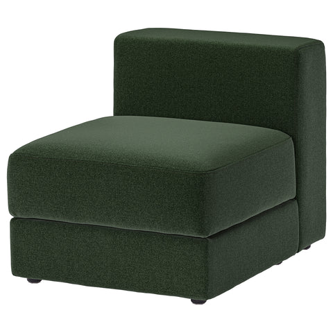JÄTTEBO 1-seat module with storage, Johanneshov dark green, 70x71x95 cm