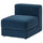 JÄTTEBO 1-seat module with storage, Samsala dark blue, 70x71x95 cm