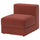 JÄTTEBO 1-seat module with storage, Samsala brown-red, 70x71x95 cm