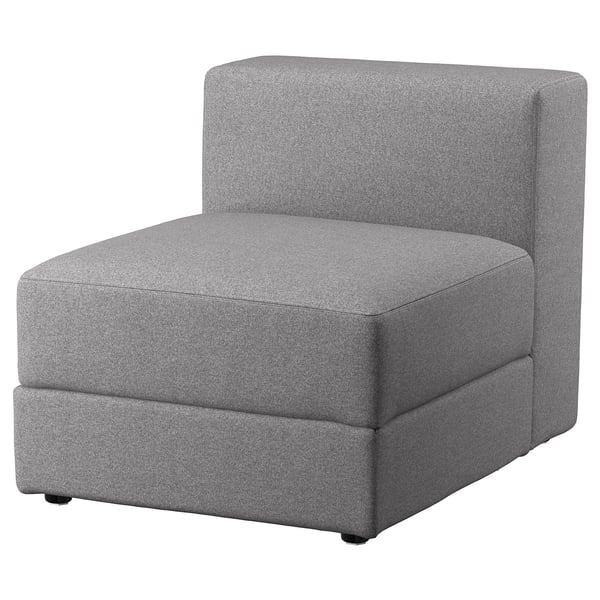 JÄTTEBO 1-seat module with storage, Tonerud grey, 70x71x95 cm