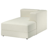 JÄTTEBO chaise longue module, right, with armrest/Axvall off-white, 95x71x160 cm