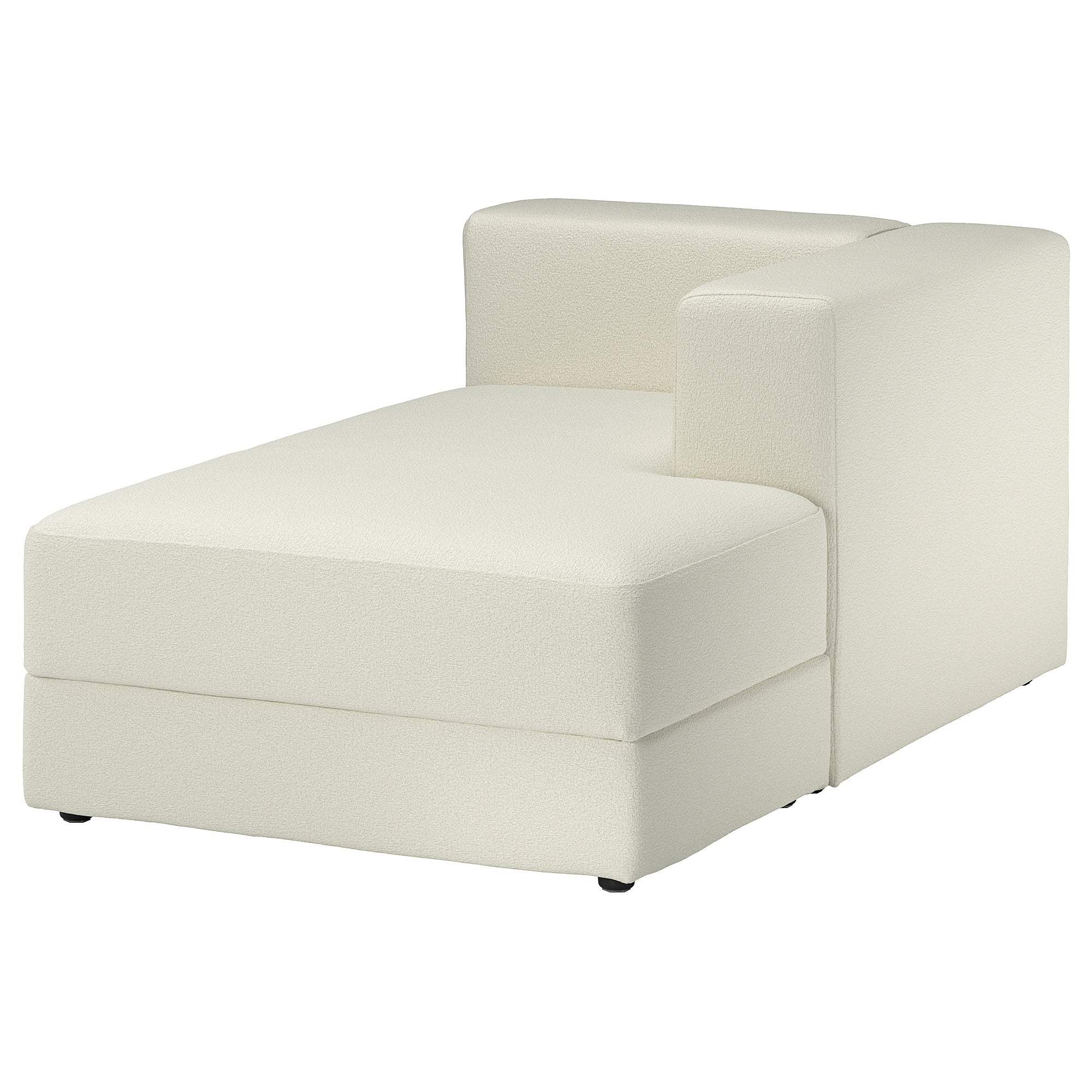 JÄTTEBO chaise longue module, right, with armrest/Axvall off-white, 95x71x160 cm