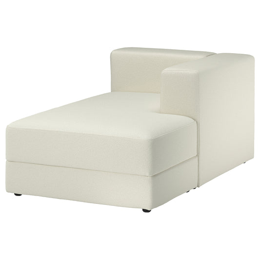 JÄTTEBO chaise longue module, right, with armrest/Axvall off-white, 95x71x160 cm