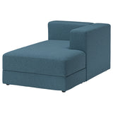 JÄTTEBO chaise longue module, right, with armrest/Axvall dark grey-blue, 95x71x160 cm