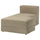 JÄTTEBO chaise longue module, right, Johanneshov brown-beige, 95x71x160 cm