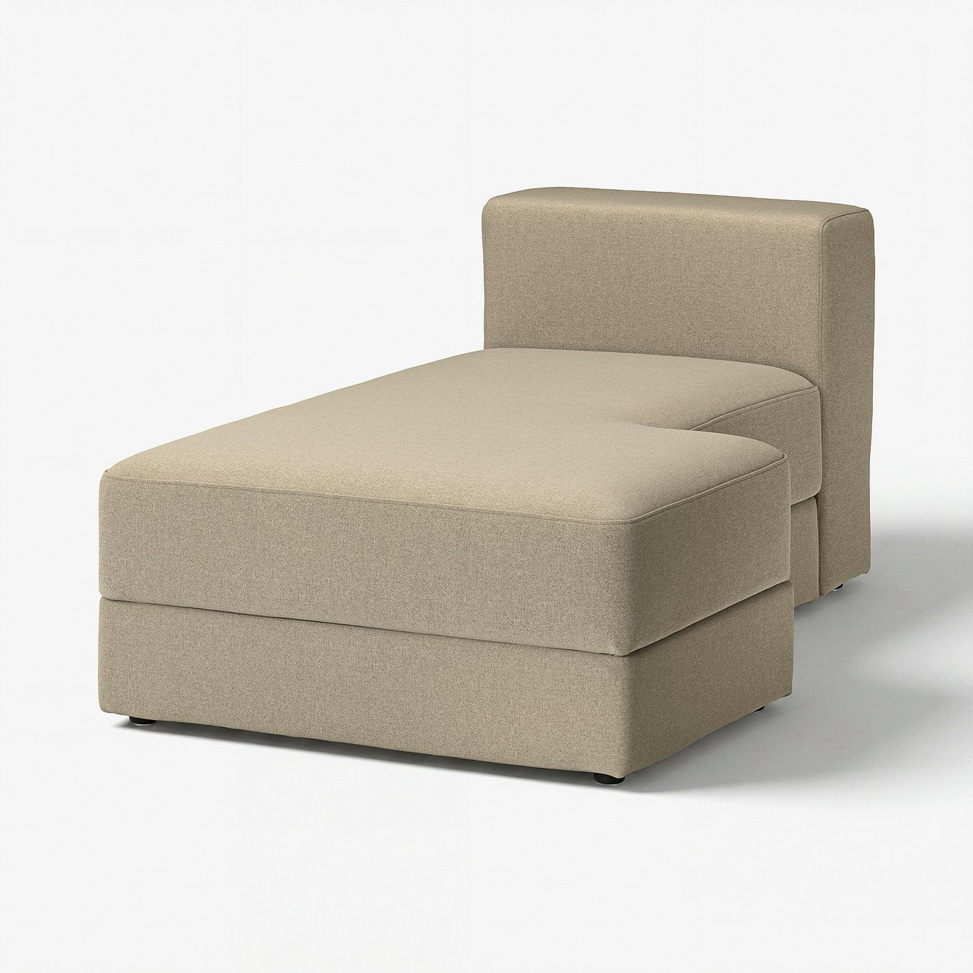JÄTTEBO chaise longue module, right, Johanneshov brown-beige, 95x71x160 cm