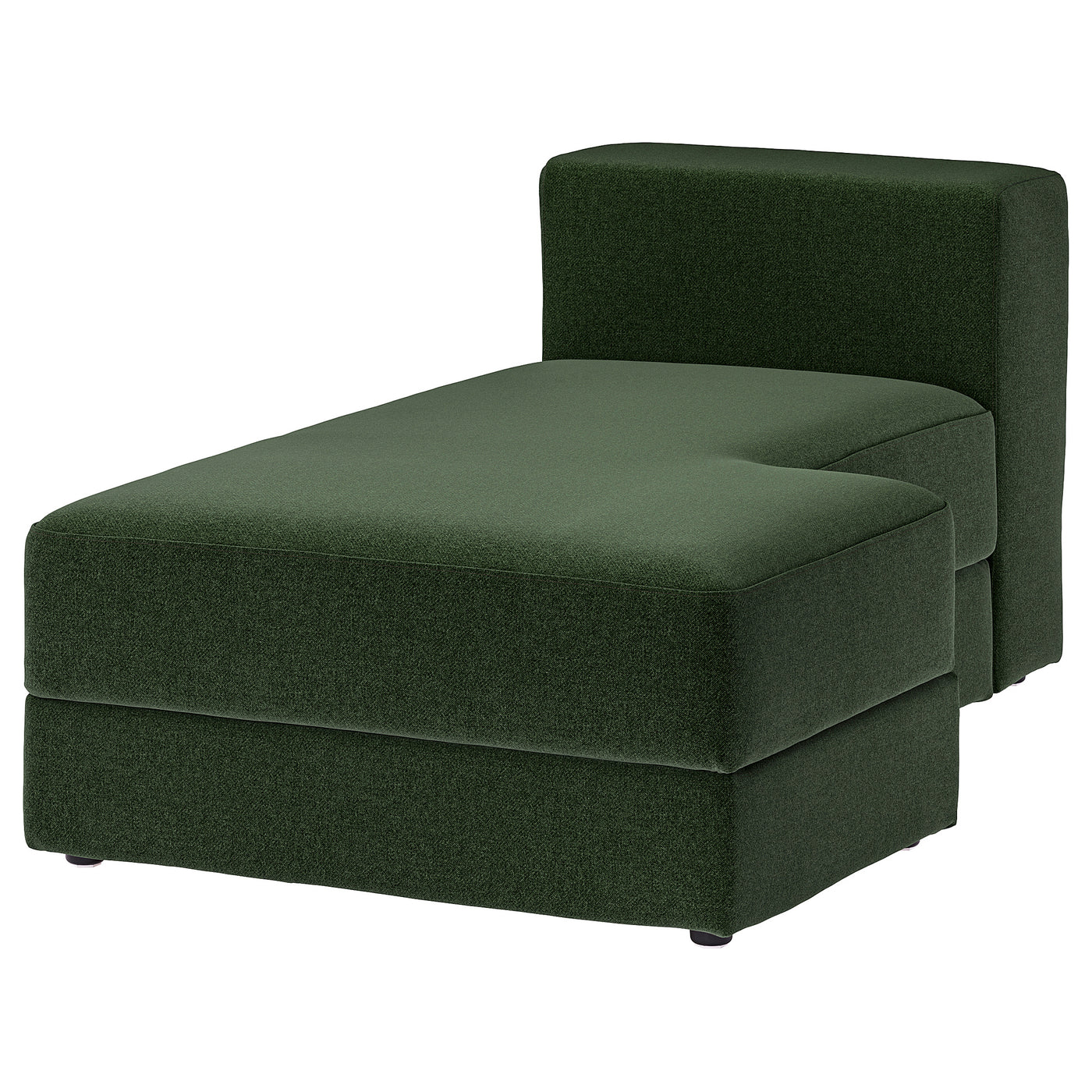 JÄTTEBO chaise longue module, right, Johanneshov dark green, 95x71x160 cm