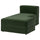 JÄTTEBO chaise longue module, right, Johanneshov dark green, 95x71x160 cm