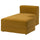 JÄTTEBO chaise longue module, right, Samsala yellow-brown, 95x71x160 cm