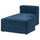 JÄTTEBO chaise longue module, right, Samsala dark blue, 95x71x160 cm