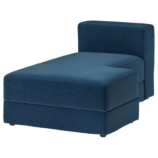 JÄTTEBO chaise longue module, right, Samsala dark blue, 95x71x160 cm