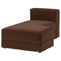 JÄTTEBO chaise longue module, right, Samsala dark brown, 95x71x160 cm