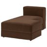 JÄTTEBO chaise longue module, right, Samsala dark brown, 95x71x160 cm