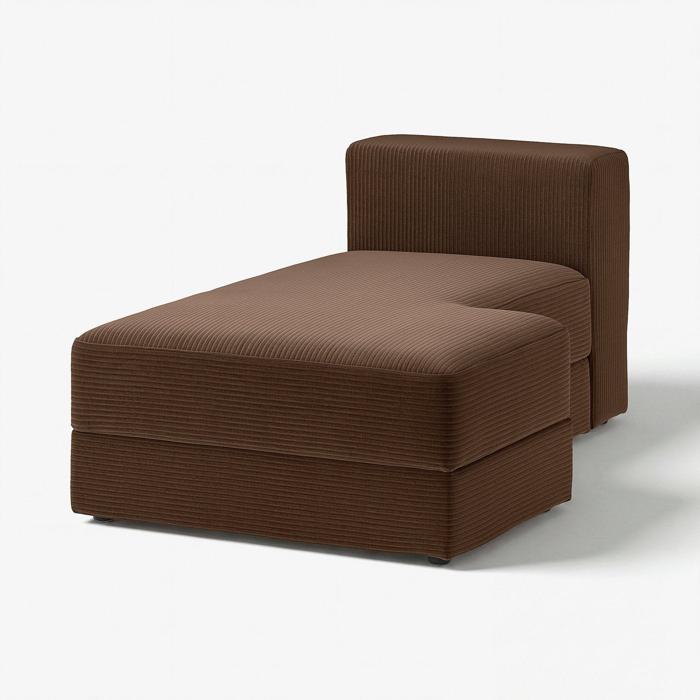 JÄTTEBO chaise longue module, right, Samsala dark brown, 95x71x160 cm