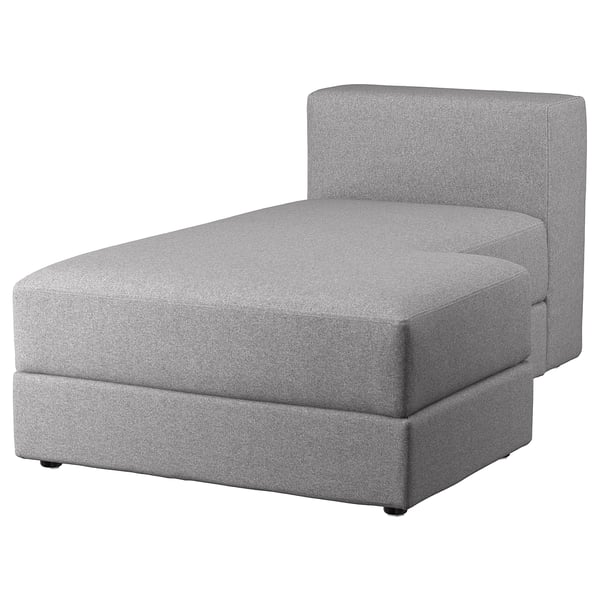 JÄTTEBO chaise longue module, right, Tonerud grey, 95x71x160 cm