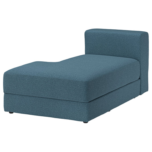 JÄTTEBO chaise longue module, left, Axvall dark grey-blue, 95x71x160 cm