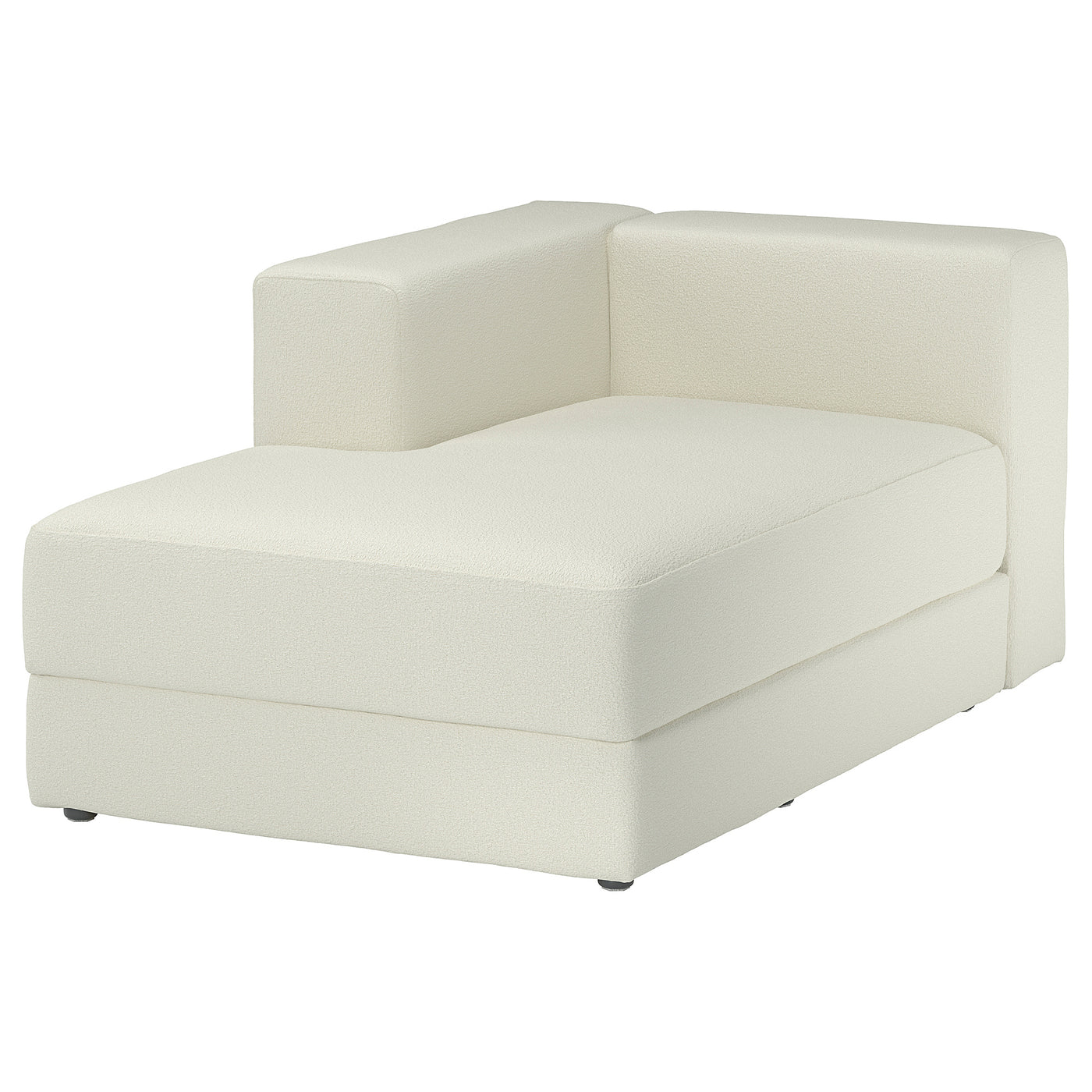 JÄTTEBO chaise longue module, left, with armrest/Axvall off-white, 95x71x160 cm
