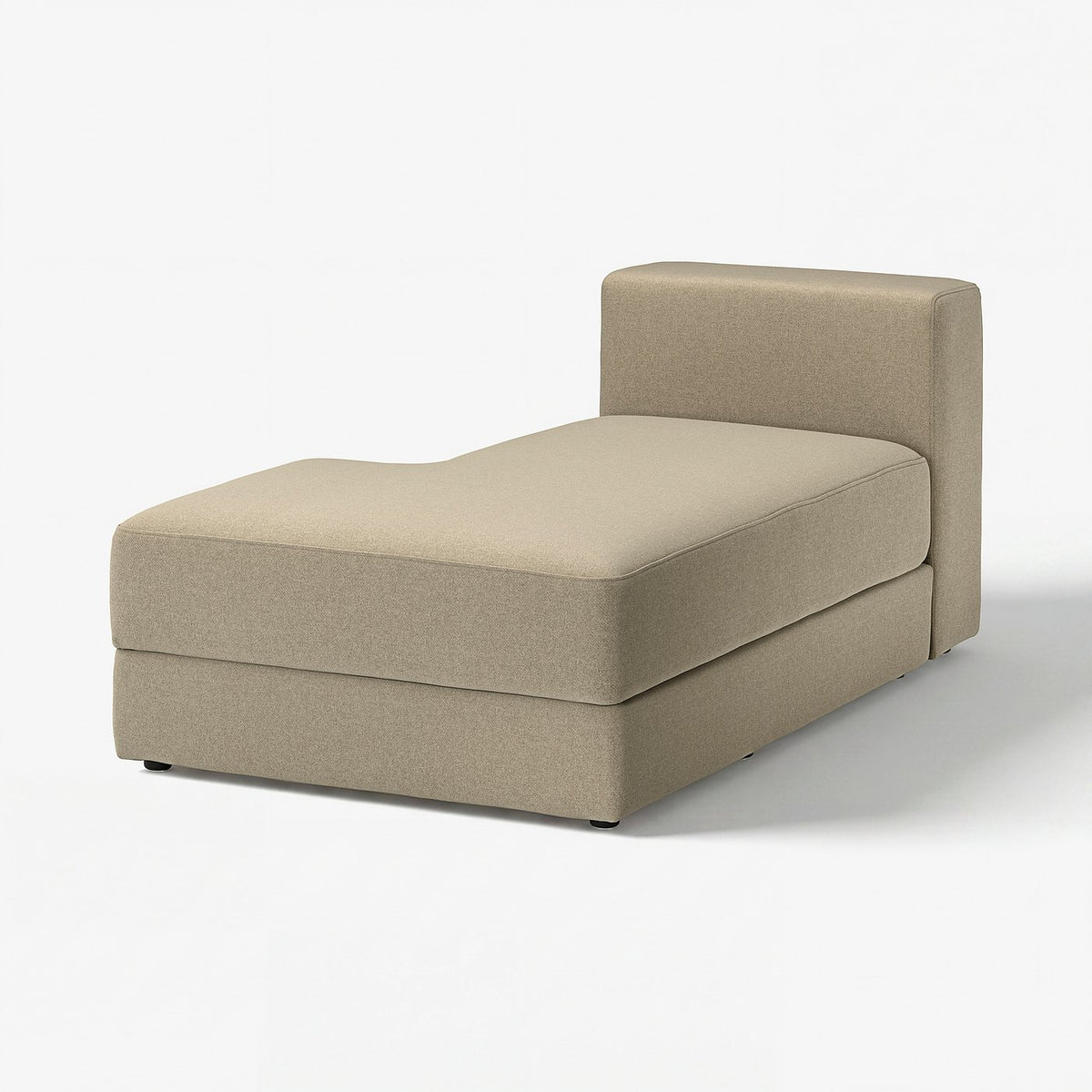 JÄTTEBO chaise longue module, left, Johanneshov brown-beige, 95x71x160 cm