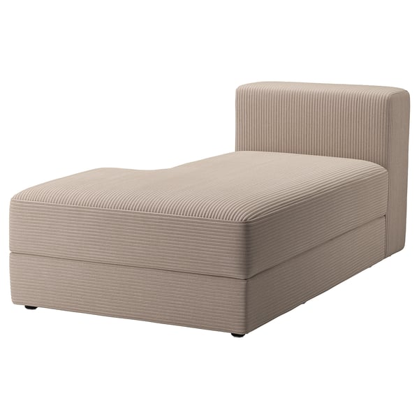 JÄTTEBO chaise longue module, left, Samsala grey-beige, 95x71x160 cm