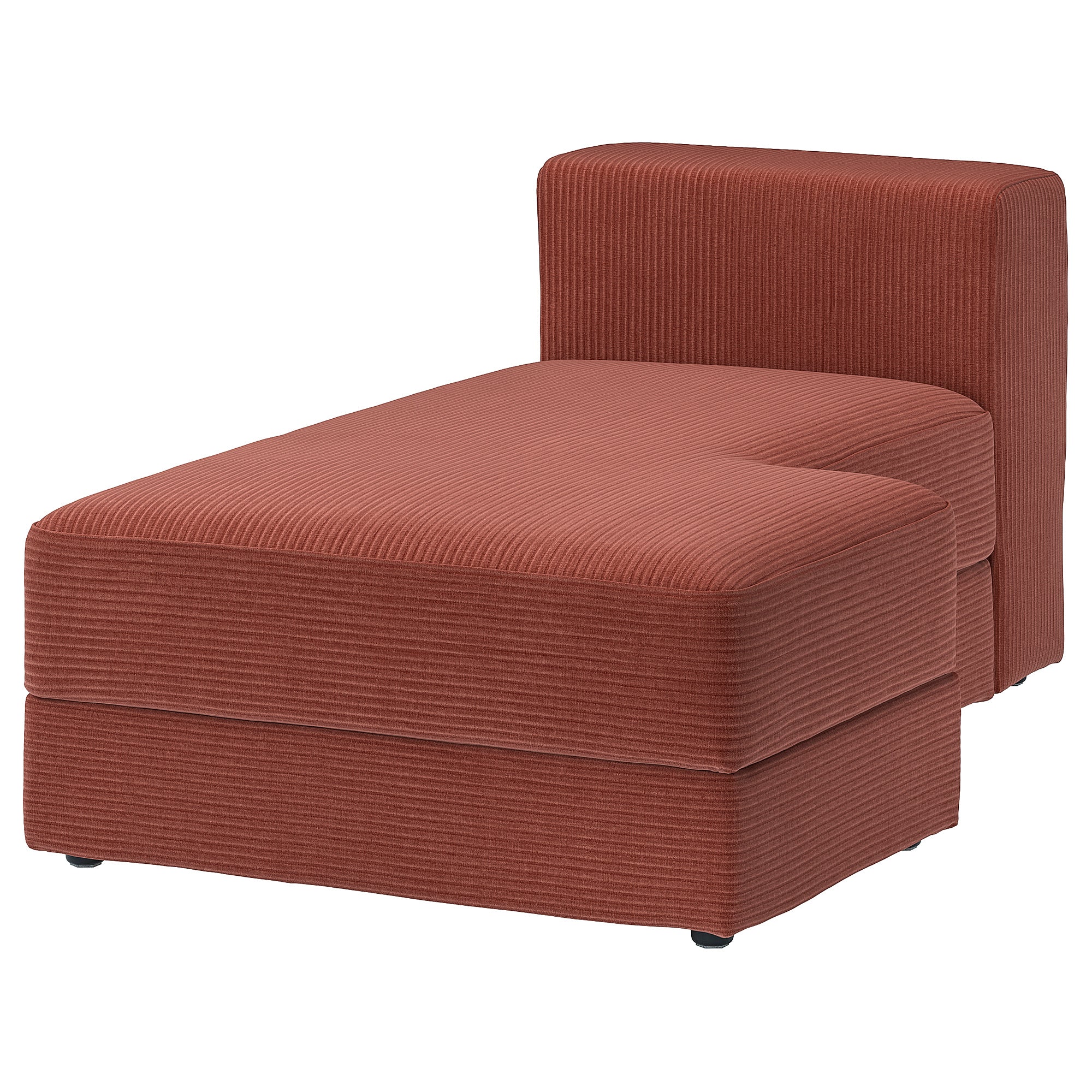 JÄTTEBO cover chaise longue module, right, Samsala brown-red