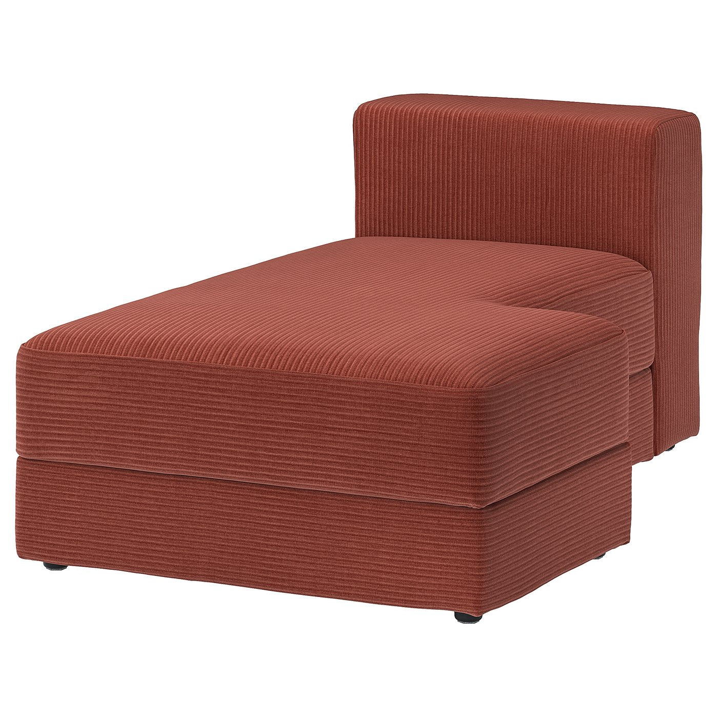 JÄTTEBO cover chaise longue module, right, Samsala brown-red