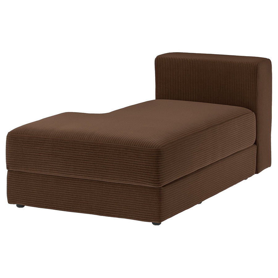 JÄTTEBO cover chaise longue module, left, Samsala dark brown