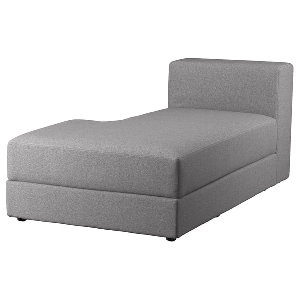 JÄTTEBO cover chaise longue module, left, Tonerud grey