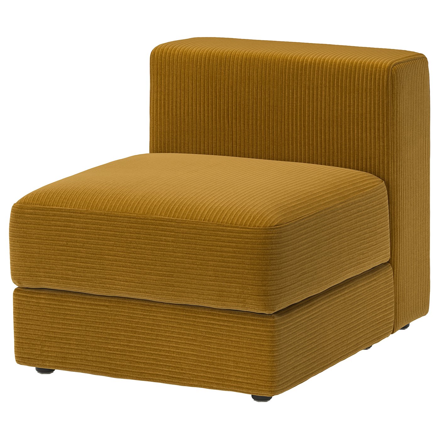 JÄTTEBO cover 1-seat module with storage, Samsala yellow-brown