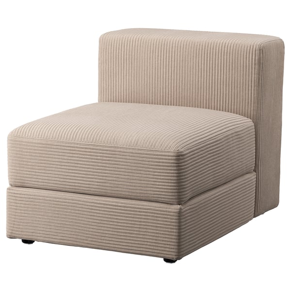 JÄTTEBO cover 1-seat module with storage, Samsala grey-beige