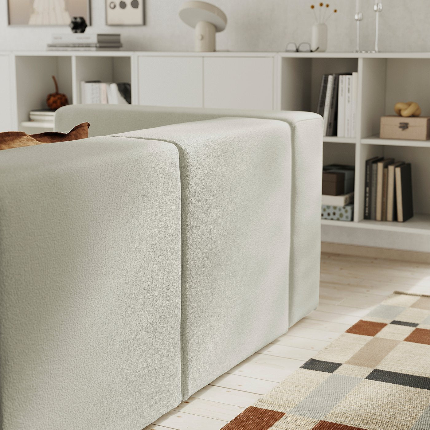 JÄTTEBO chaise longue modules, Axvall off-white, 229x71x160 cm