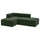 JÄTTEBO chaise longue modules, Johanneshov dark green, 229x71x160 cm