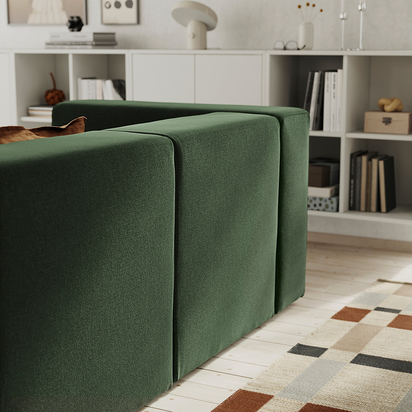 JÄTTEBO chaise longue modules, Johanneshov dark green, 229x71x160 cm